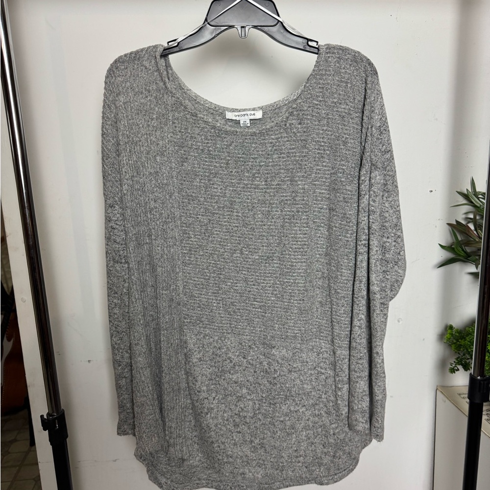 Sonoma Gray Long Sleeve Ribbed Tunic